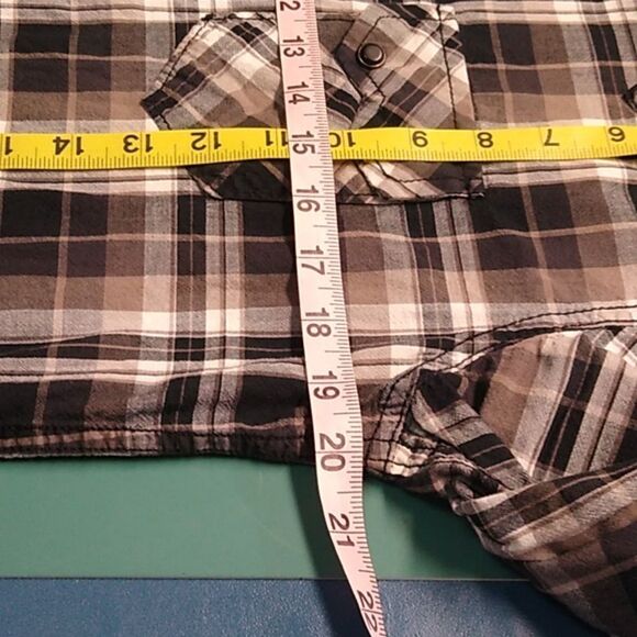 Black Snap Arizona Jean Men's Med Cotton Long Sleeve Double Snap Front Pockets t - Picture 4 of 6